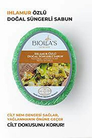 Biolea's Doğal Kabak Lifli Eşek Süt& Ballı Sabun 110 gr