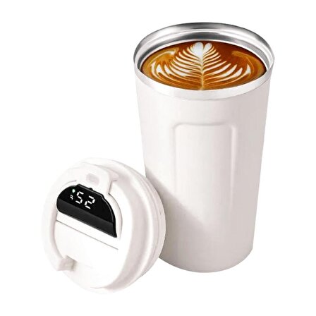 Petinka  Kahve ve Çay Termosu Paslanmaz Çelik Isı Yalıtımlı  Sızdırmaz Isı Ölçerli Dijital Ekranlı 