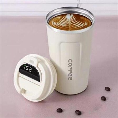 Petinka  Kahve ve Çay Termosu Paslanmaz Çelik Isı Yalıtımlı  Sızdırmaz Isı Ölçerli Dijital Ekranlı 