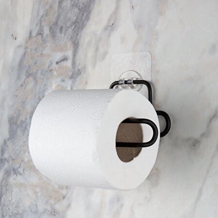 BUFFER® Kendiliğinden Yapışkanlı Krom Paslanmaz Metal Tuvalet Kağıtlığı Aparatı