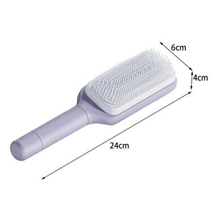 BUFFER® Kendini Temizleyen  Elektriklenmeyi Önleyen Statik Masaj Etkili Saç Fırçası Tarak