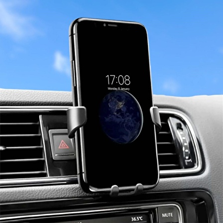 BUFFER®  Araç İçi Klima Izgarasına Takılabilen Plastik Oto Telefon Tutucu Gravity