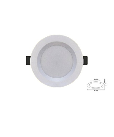 5W Smd Led Plastik Spot Beyaz Amber Işık 2 Adet