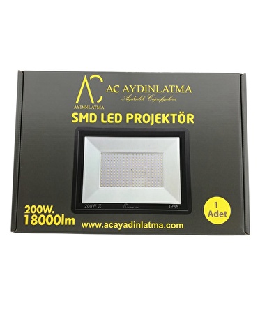 200W Led Projektör Beyaz Işık