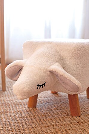 Dekoratif Puf/Tabure Fluffy Zoo Sheep