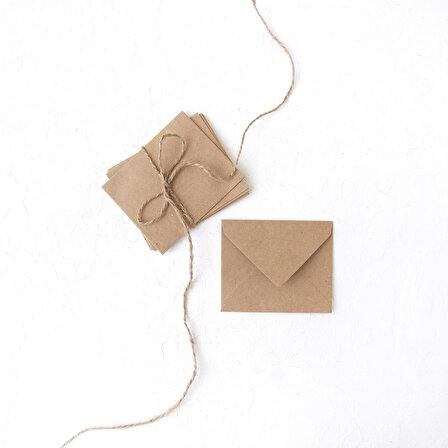 Minik zarf, 7x9 cm  5 adet (Kraft)