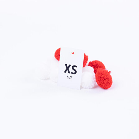 XS 10lu delikli, beyaz beden etiketi seti, 4 x 6 cm  1 adet