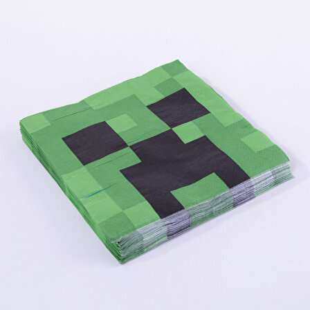 Minecraft temalı peçete, 33x33 cm   4 adet