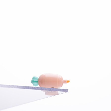Emoji desenli mini havuç, fosforlu kalem, Kavun  1 adet