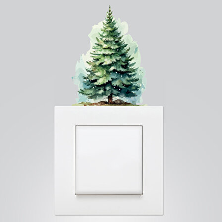 Priz sticker 9x12 cm, Çam ağacı  5 adet