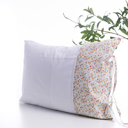 Çiçek desenli yastık kılıfı, 50x70 cm, Su Yeşili