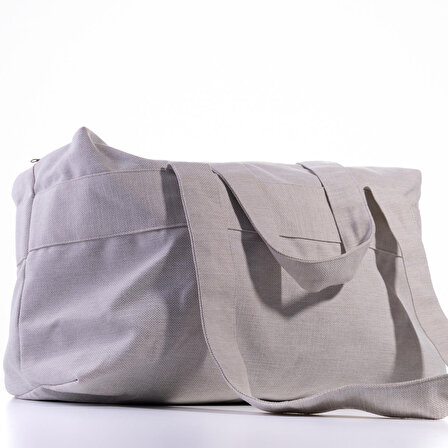 Poly keten kumaştan seyahat çantası, 60x45 cm, gri