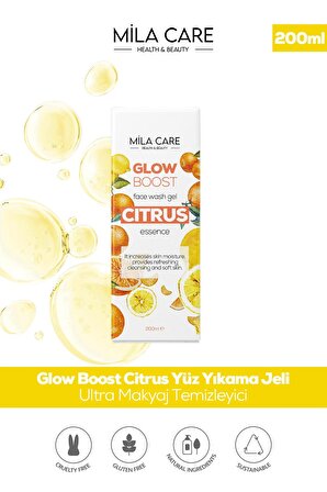 Glow Boost Citrus Makyaj ve Yüz Yıkama Jeli 200 ml x 2 Adet