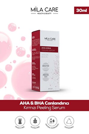Aha & Bha Canlandırıcı Ve Cilt Tonu Eşitleyici Kırmızı Peeling Serum 30 ml X 2 Adet
