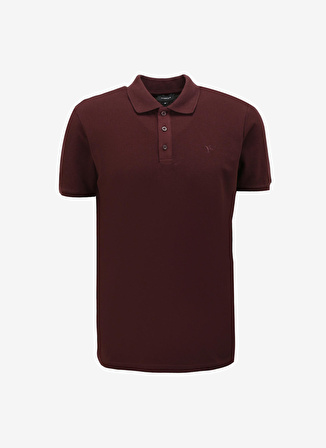 Fabrika Düz Bordo Erkek Polo T-Shirt BORAMIR-Y