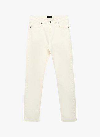 Fabrika Normal Bel Normal Paça Slim Fit Kırık Beyaz Erkek Denim Pantolon F4SM-PNT 110