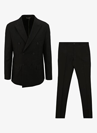 Fabrika Normal Bel Basic Siyah Erkek Takım Elbise F4SM-TKM 03