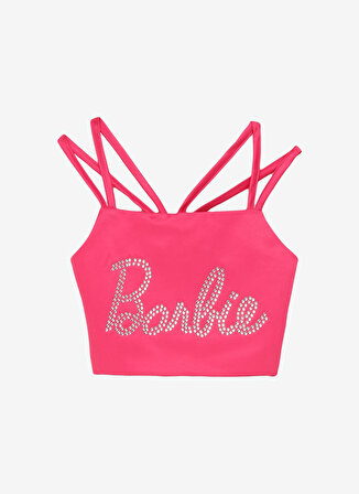 Barbie Taşlı Pembe Kız Çocuk Bluz BRB4SG-BLZ6008