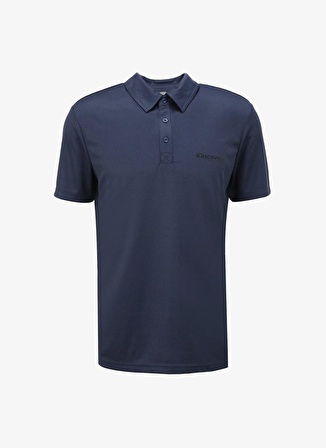 Discovery Expedition Düz İndigo Erkek Polo T-Shirt D4SM-TST3247