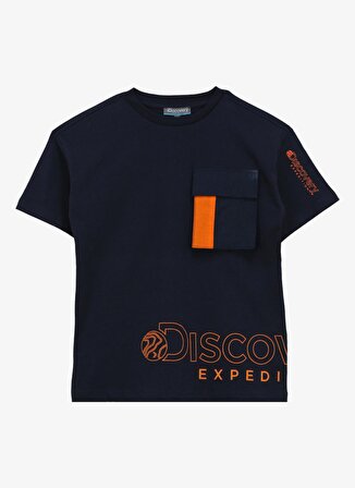 Discovery Expedition Baskılı Lacivert Erkek T-Shirt D4SB-TST3044