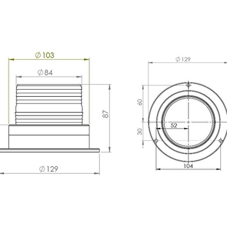 Ledli Çakar Lamba 12V/24V Sarı - 10