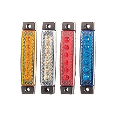 Parmak Lamba 6 Led’li 12V/24V Sarı - 52-S