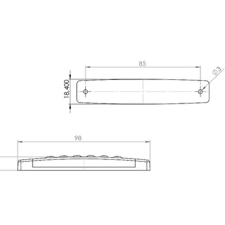 Parmak Lamba 6 Led’li 12V/24V Mavi - 52-M