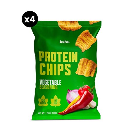 Protein Chips - Vegetable Seasoning - x4 Adet