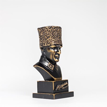 Dekoratif Gold Kalpaklı Atatürk Büstü