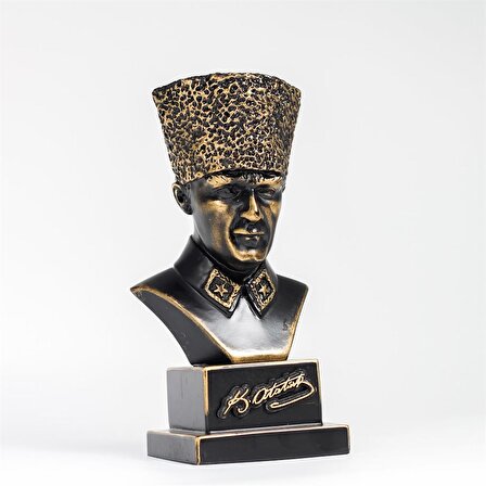 Dekoratif Gold Kalpaklı Atatürk Büstü