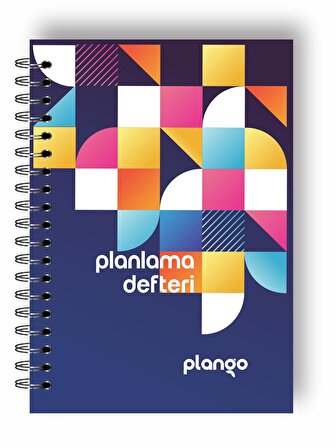 Renkli Şekiller Günlük Planlayıcı Defter - Daily Planner - Ders Çalışma Planlayıcı Defteri - Planlam