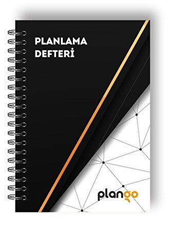 Siyah Beyaz Ağ Günlük Planlayıcı Defter - Daily Planner - Ders Çalışma Planlayıcı Defteri - Planlama