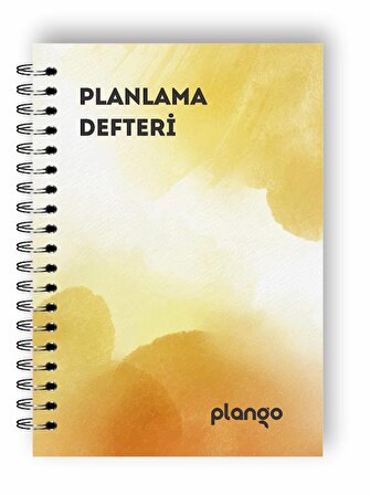 Sarı Suluboya Günlük Planlayıcı Defter - Daily Planner - Ders Çalışma Planlayıcı Defteri - Planlama 
