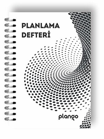 Siyah Girdap Günlük Planlayıcı Defter - Daily Planner - Ders Çalışma Planlayıcı Defteri - Planlama D