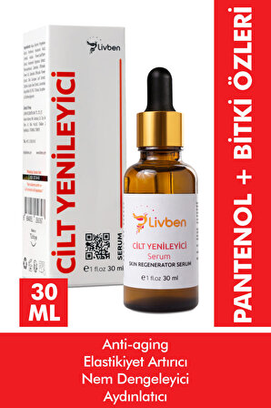 Livben ® Anti-aging Cilt Yenileyici Cilt Bariyerini Güçlendirmeye Yardımcı Serum 30 ML