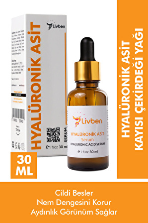 Livben ® Hyalüronik Asit Canlandırıcı, Nem Dengeleyici Ve Besleyici Cilt Bakım Serumu 30 Ml