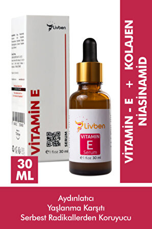 Livben ® İnce Çizgi ve Kırışıklık Giderici Vitamin E Serum 30 ML
