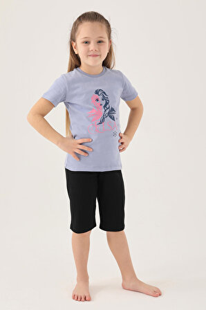 Frozen D4804-2 Kız Çocuk T-Shirt Yaban Mersini