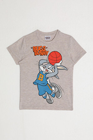 Looney Tunes L1585-2 Erkek Çocuk T-Shirt Mocha Melanj