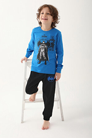 Batman Cobalt Erkek Çocuk Uzun Kol Pijama Takım