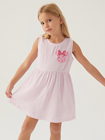 Minnie Mouse Kız Çocuk Elbise 3-8 Yaş Rose