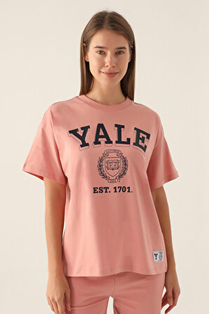 Yale Comfortable Pembe Kadın T-Shirt