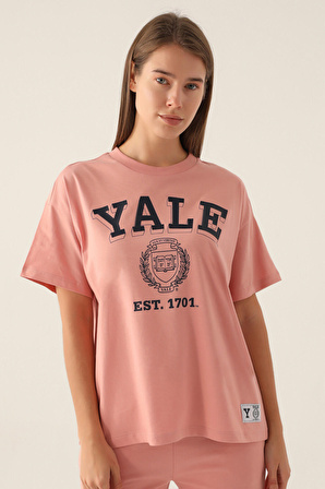 Yale Comfortable Pembe Kadın T-Shirt