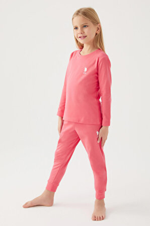 U.s Polo Asnn Kız Çocuk Pembe Pijama Takımı