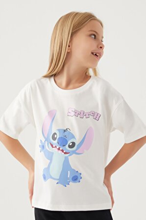 Stitch Oppression Krem Kız Çocuk T-Shirt