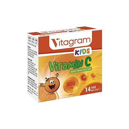 Vitagram Kids Vitamin C 500 mg 14 Şase
