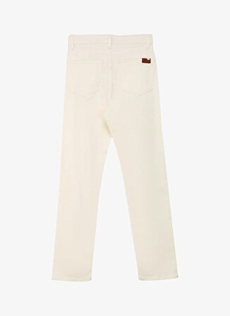 Denim Trip Yüksek Bel Düz Paça Slim Straight Beyaz Kadın Denim Pantolon DTK334