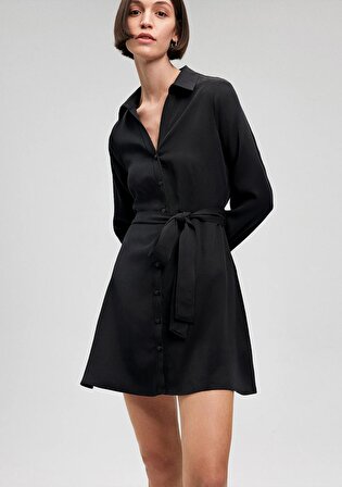 Siyah Mini Elbise 1310435-900