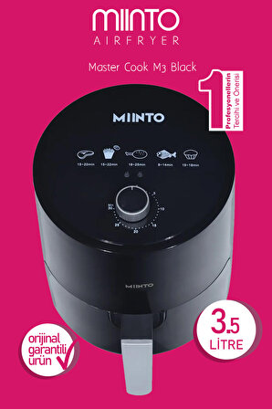 Miinto Master Cook M3 3.5 lt Yağsız Airfryer Siyah