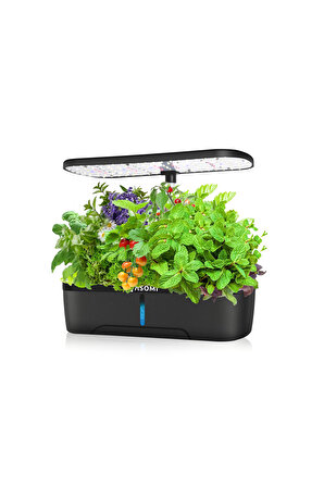 Yasomi S12 Siyah Smart Planter  Akıllı Ev Bahçesi 12 li (Yasomi Türkiye Garantili )